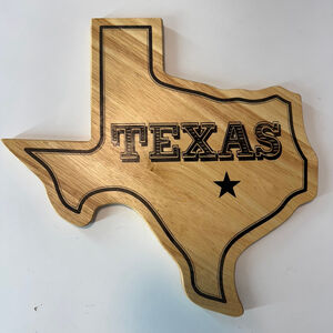 Faberware State Of Texas Shape Wood Cutting Board, Serving